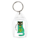 Брелок 4.2 x 2.9 см Кот в противогазе