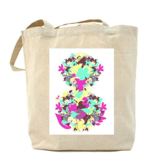 Сумка шоппер с принтом 8 марта