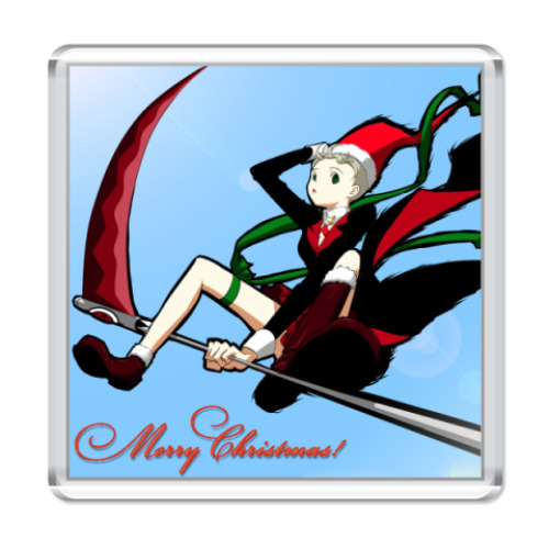 Магнит с принтом  Merry Christmas