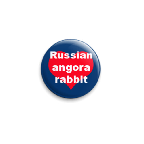 Значок 25мм с принтом Russian angora rabbit