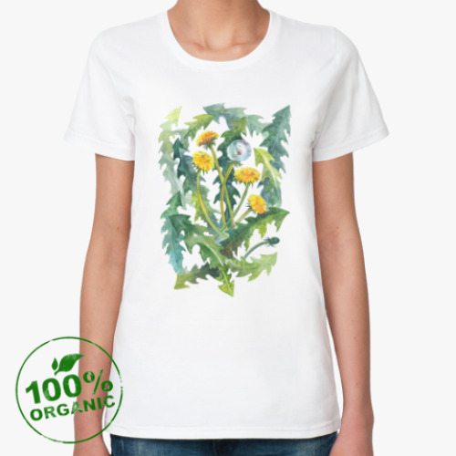 Женская футболка из органик-хлопка Солнечные одуванчики