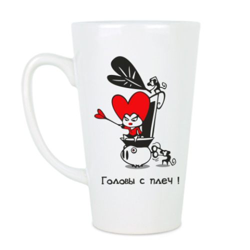 Чашка Латте с принтом Красная королева