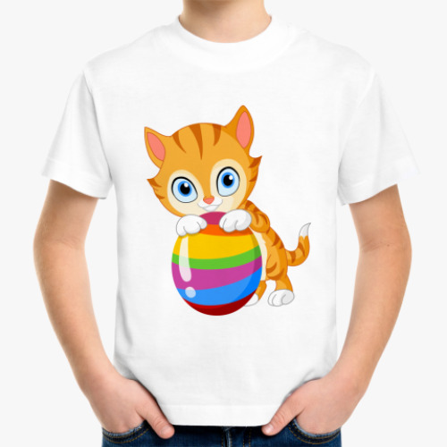 Детская футболка с принтом КОТЁНОК