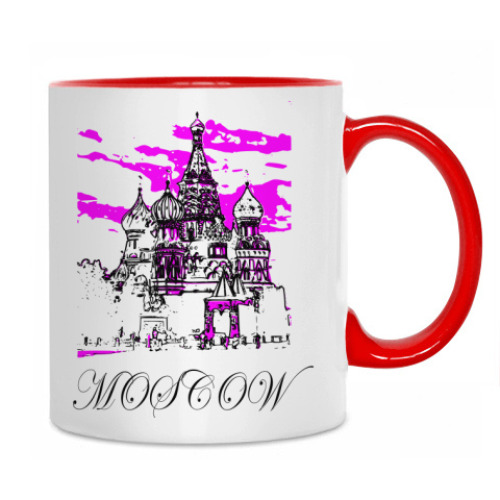 Кружка с принтом Москва