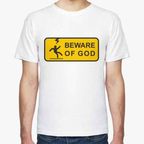 Футболка с принтом Beware of God