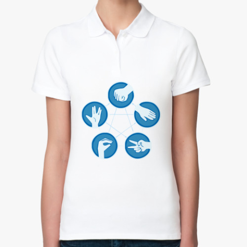 Женская рубашка поло (печать) с принтом  big bang