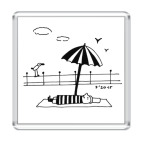 Магнит 6.5 x 6.5 см У моря/ Seaside