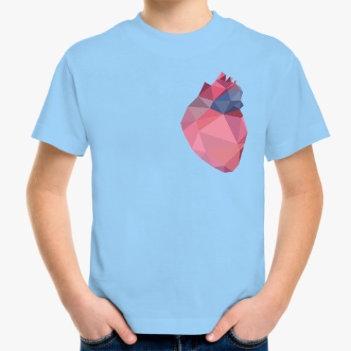 Детская футболка Полигональное сердце