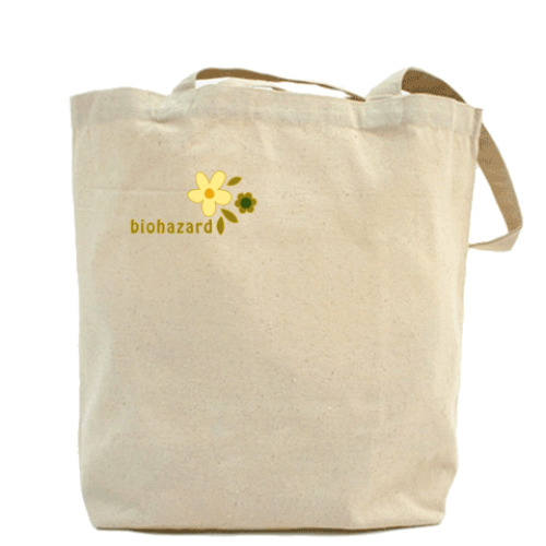Сумка шоппер с принтом Био опасность
