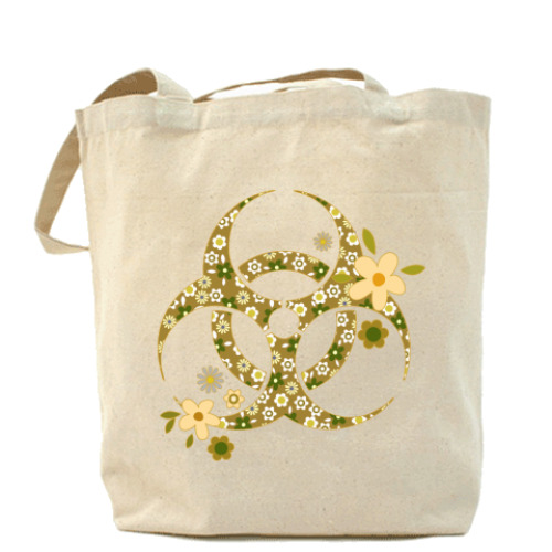 Сумка шоппер с принтом Био опасность