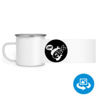 Кружка металлическая белая (круговая запечатка)