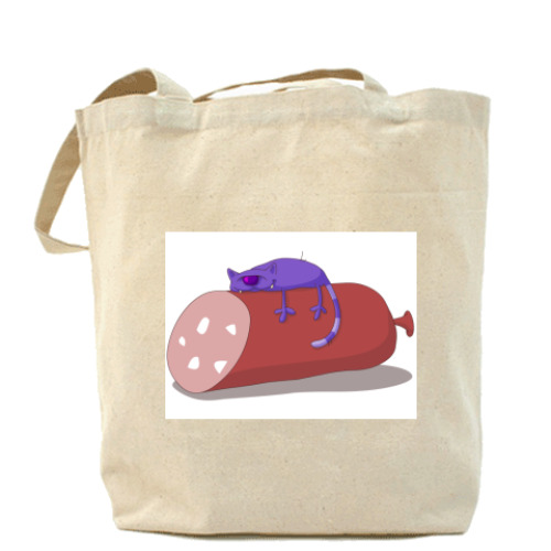 Сумка шоппер с принтом 'Кот'