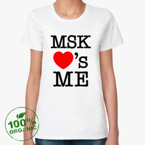 Женская футболка из органик-хлопка MSK Loves Me