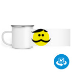 Кружка металлическая белая (круговая запечатка)