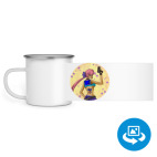 Кружка металлическая белая (круговая запечатка)