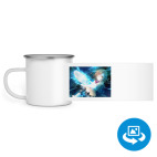 Кружка металлическая белая (круговая запечатка)