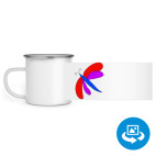 Кружка металлическая белая (круговая запечатка)