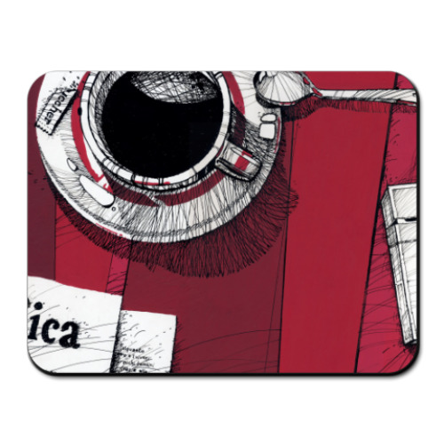 Коврик для мыши с принтом Кофе