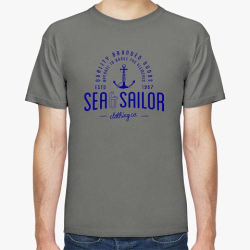 Футболка с принтом Sea and sailor, якорь