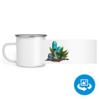 Кружка металлическая белая (круговая запечатка)