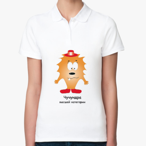Женская рубашка поло (печать) с принтом Чуча