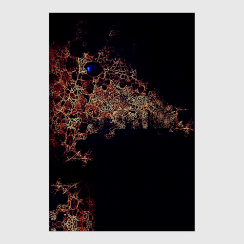 Постер с принтом Жираф с озера Чад