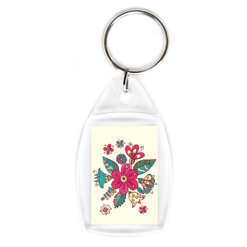 Брелок с принтом Цветы