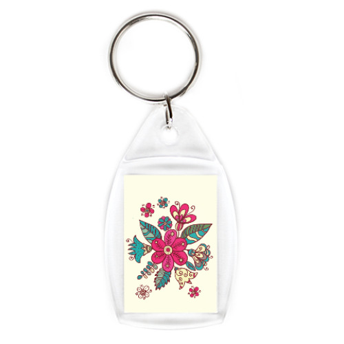 Брелок с принтом Цветы