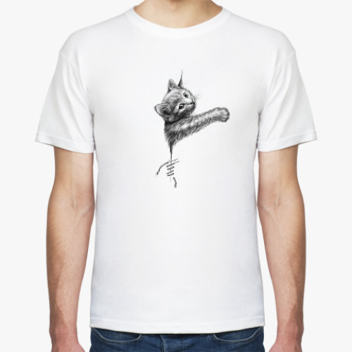 Футболка с принтом Котёнок за пазухой