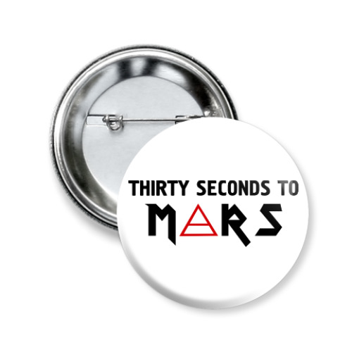 Значок 50мм с принтом Thirty seconds to mars