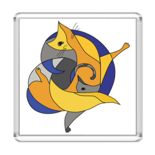 Магнит с принтом   „Сats“