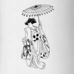 японская гейша на прогулке графика