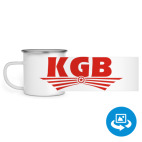 Кружка металлическая белая (круговая запечатка)