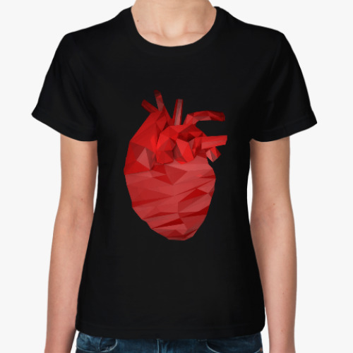 Женская футболка Сердце 3D