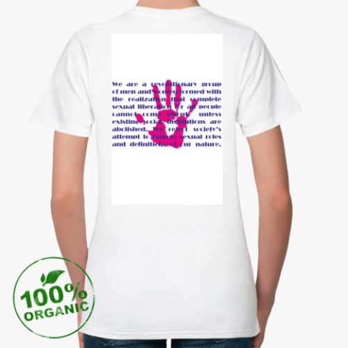 Женская футболка из органик-хлопка с принтом RAINBOW ART