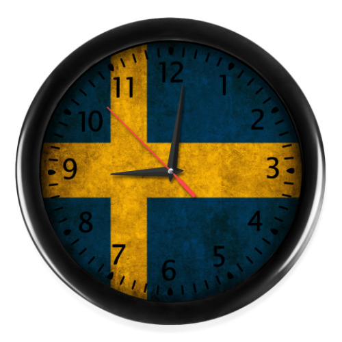 Настенные часы Флаг Швеции