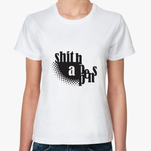 Классическая футболка с принтом Shit Happens