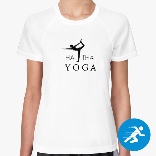 Женская спортивная футболка Asana HATHA YOGA. Асана Хатха-йоги
