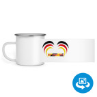 Кружка металлическая белая (круговая запечатка)