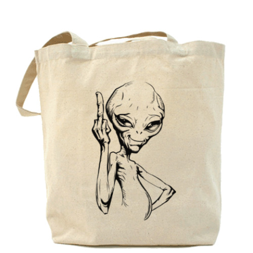 Сумка шоппер смешной пришелец (funny alien)