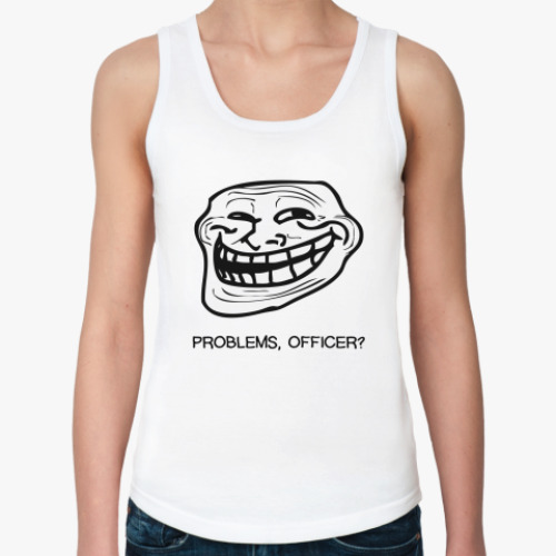 Женская майка с принтом Trollface