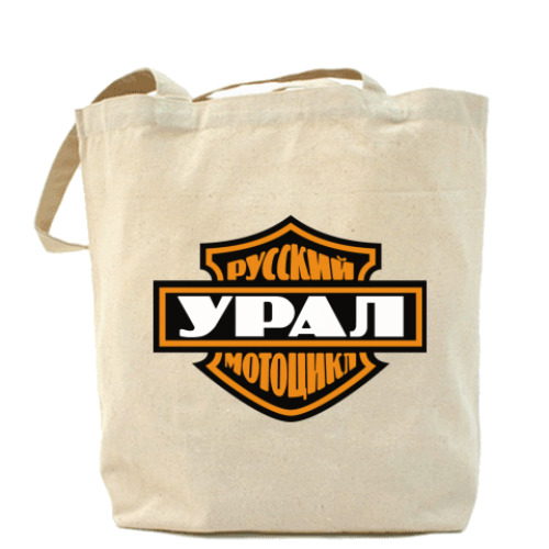 Сумка шоппер с принтом  Русский мотоцикл Урал