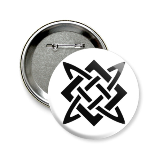 Значок 58мм с принтом Звезда Руси (Сварогов Квадрат)