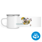 Кружка металлическая белая (круговая запечатка)