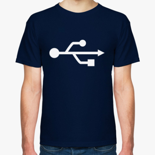 Футболка с принтом  USB