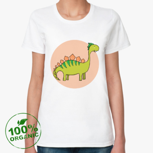 Женская футболка из органик-хлопка Динозаврик