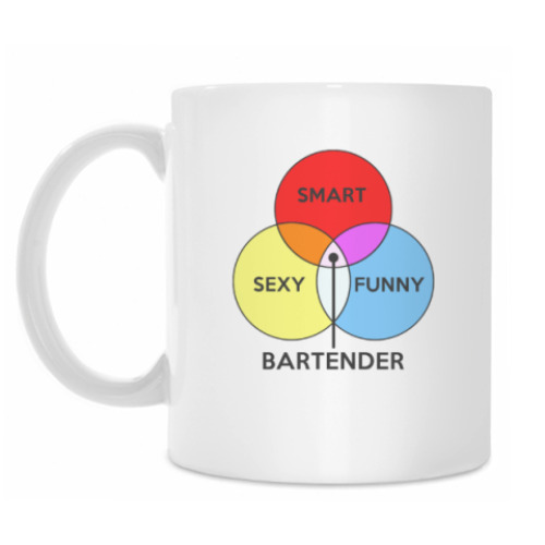 Кружка с принтом Бармен