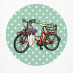 Винтажный велосипед с цветами