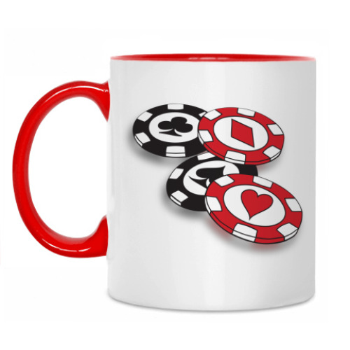 Кружка с принтом Покер