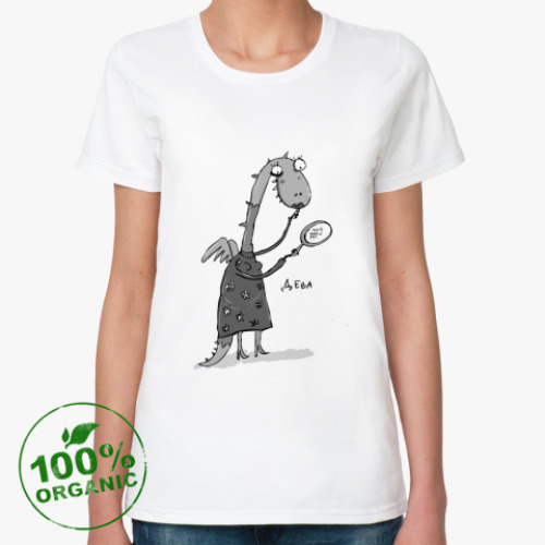 Женская футболка из органик-хлопка с принтом Органическая 'Дева'